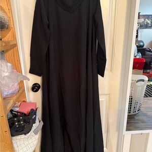 Elegant Black Long Sleeve Dress